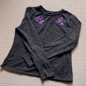 Zara top with sequin embellishment